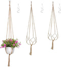 JZK 3pcs 90cm 100cm 120cm Macrame Plant Hanger with Hook, Jute Rope Plant Pot Holder, Flower Pot net Hanging Planter with Tassel, Indoor Hanging Basket for House Plants