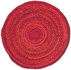 SAFAVIEH Braided Collection Area Rug - 3' x 5' Oval, Red, Handmade Country Farmhouse Reversible Cotton, Ideal for High Traffic Areas in Living Room, Bedroom (BRD452Q) - color: Red, size: 3' x 5' (Oval)