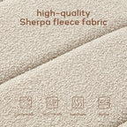 Zihanhome 52.7" Bedroom Bench for End of Bed, Modern Upholstered Teddy Fabric Entryway Bench & Dining Bench, Footrest Stool Bench with Solid Wood Frame for Bedroom, Living Room (Camel) - color: Camel