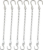 Chain for Hanging Plants,11 Inch Silver Hanging Chain, Small Hanging Basket Chain Kits with Hooks for Bird Feeder Plant Extender Porch Wind Chime (Silver, 11 Inch-6PCS)