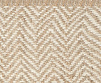 SAFAVIEH Natural Fiber Collection Area Rug - 9' x 12', Bleach & Natural, Handmade Chevron Fringe Jute, Ideal for High Traffic Areas in Living Room, Bedroom (NF458A) - size: 9' x 12' (Rectangular)