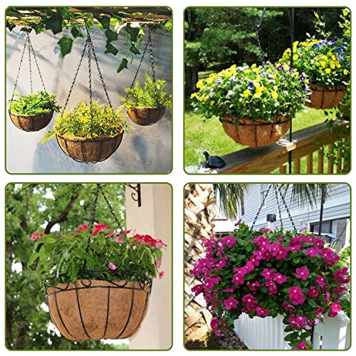 Heybe 16 Inch Hanging Basket Chain with Hooks for Pot Planters, Bird Feeders, Lanterns and More - size: 16 inches, style: 3 point