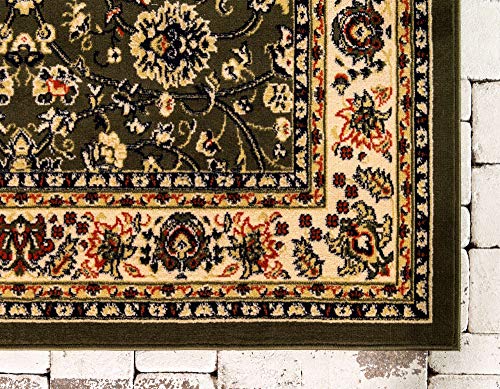 Unique Loom Sialk Hill Collection Area Rug - Washington (2' 2" x 3' 1" Rectangle, Green/ Hunter Green) - color: Green/Hunter Green, size: 2'2" x 3'1" (Rectangular)