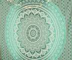Popular Handicrafts Tapestry Wall Hanging Hippie Ombre Mandala Bohemian Hippy Intricate Indian Tapestries Bedspread 84 x 90 Inches (215cm x 230cm) Grey Green - color: Grey Geen, size: 90.6"L x 84.7"W