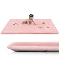 Baby Play Mat for Floor,50"×65" Playpen Mat for Toddler,Infant,Kids,1.3" Thick Elasti Foam Non-Slip Nursery Rug,Water Repellent Soft Padded Floor Mats for Tummy Time,Crawling(Pink)
