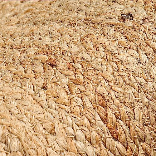 Savi Home Hand Woven Jute Braided Rug, 6' Round - Natural, Reversible Area Rugs for Living Room, Farmhouse, Kitchen, Handcrafted 6 Feet Round Area Rugs - Natural - color: Natural, size: 6' (Round)