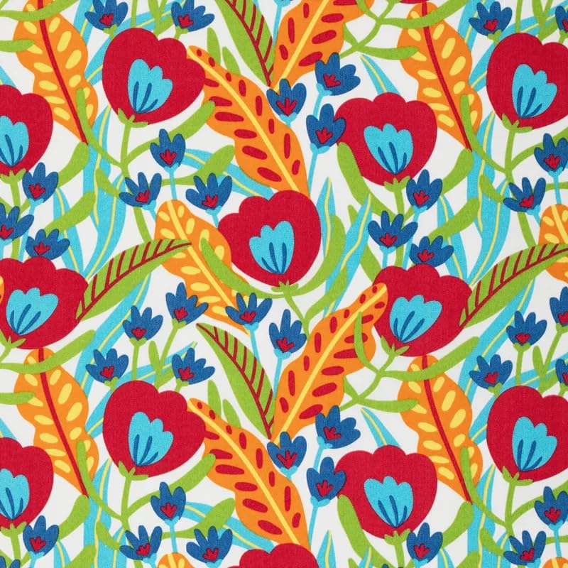 RSH DECOR: Tufted U-Shapes & Lumbars 2 of Each | 19” x 19” & 20" x 12" | Water-Resistant Spun Fabric | Outdoor Wicker Cushions & Support Pillows for Patio | Artistic Multicolor Floral - Made in USA - color: Artistic Mutlicolor Floral, size: 19" x 19" & 20