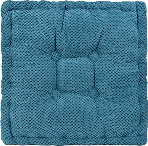 ChezMax Floor Pillow & Cushion, Large Meditation Chair Cushions, Thick Square Seat Pad, Soft Tufted Seating Pouf for Indoor/Outdoor Yoga Bench Rocking Chair Room Tatami Sofa, Royal Blue 20"x20" - color: Royal Blue L