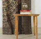 Popular Handicrafts Indian Hippie Bohemian Beautiful Elephant Color Mandala Curtain Panels Black Gold - color: Black Gold, size: 38"W x 83"L (Pack of 2)