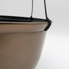 The HC Companies 11 Inch Hanging Metallic Planter - Round Hanging Basket for Indoor Outdoor Plants, Bronze (Pack of 2)