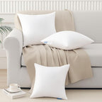 Leeden 26x26 Pillow Inserts, 26 Inch Decorative Throw Pillow Inserts, Soft Fluffy Square Throw Pillows for Couch, Sofa, Bed, and Home Decor White Pillows Pack of 2