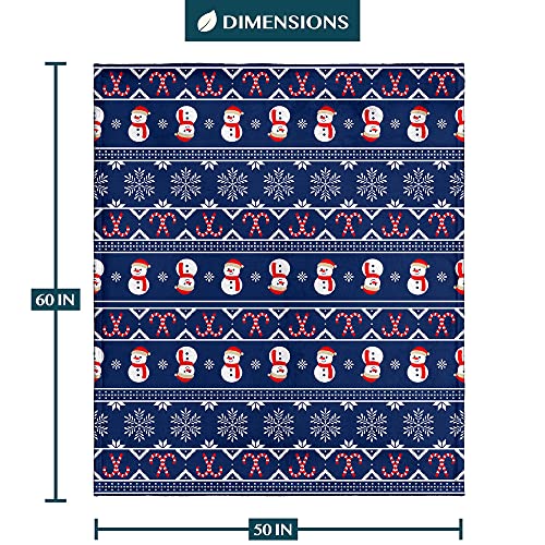 PAVILIA Christmas Snowman Throw Blanket | Blue Holiday Christmas Fleece Blanket | Soft, Plush, Warm Winter Cabin Throw, 50x60 (Blue Christmas) - color: Blue Christmas, size: 50 x 60 Inches - Throw