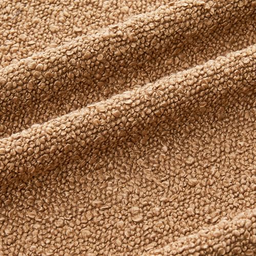 Mixhug Decorative Boucle Throw Pillow Covers, Tobacco Brown, 12 x 20 Inches, Pack of 2 - Textured Boho Pillow Covers for Couch and Bed - color: Tobacco, size: 20" x 12" (Pack of 2)