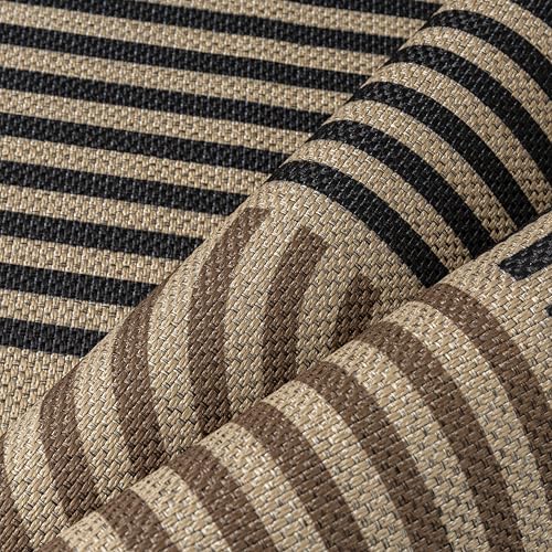 PureCozy 2x3 Rainbow Easy Jute Kitchen Front Doormat Non Slip Washable Neutral Area Rug Non Shedding Low Pile Black Floor Carpet for Farmhouse Entryway Porch Doorway - color: Rainbow 3, size: 2' x 3' (Rectangular)
