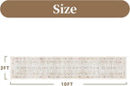 MontVoo-Vintage 2x10 Runner Rug-Soft Beige Washable Runners for Hallways-Non Slip Bedside Rugs for Bedroom-Machine Washable Long Rug for Hallways Entryway Laundry Room Stair Kitchen Bathroom