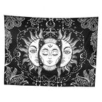 Phefop Bohemian Style Tapestry, Soft Polyester Fabric Wall Hanging Blanket with Digital Printing for Bedroom Living Room Decoration (150 * 130cm) - size: 150*130cm