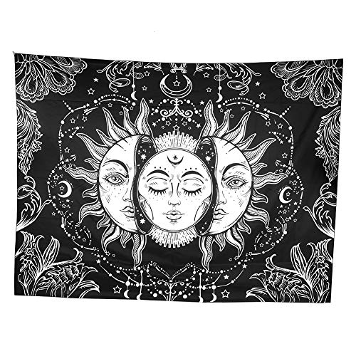 Phefop Bohemian Style Tapestry, Soft Polyester Fabric Wall Hanging Blanket with Digital Printing for Bedroom Living Room Decoration (150 * 130cm) - size: 150*130cm