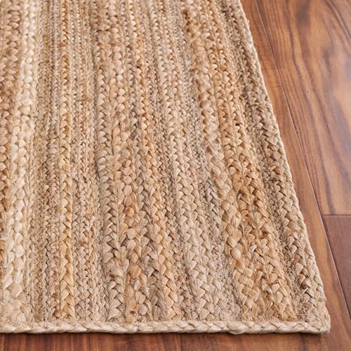 SAFAVIEH Natural Fiber Collection Area Rug - 5' x 8', Natural, Handmade Farmhouse Jute, Ideal for High Traffic Areas in Living Room, Bedroom (NF923A) - size: 5' x 8' (Rectangular)