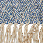 DII Diamond Throw Collection Cotton Woven, 50x60, Stonewash Blue - color: Stonewash Blue