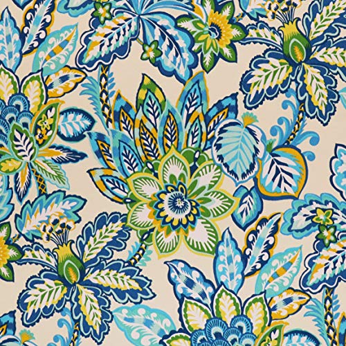 RSH DECOR: Tufted U-Shapes & Lumbars 2 of Each | 19” x 19” & 20"x12" |Water-Resistant Spun Fabri |Outdoor Wicker Cushions & Support Pillows for Patio Furniture |Copeland Caribe Blue Floral-Made in USA - color: Copeland Caribe Blue Floral, size: 19" x 19"