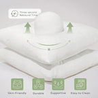 Ashler Throw Pillow Inserts- 16x16 Pillow Inserts with Air Layer, Premium Bed and Couch Pillows - Indoor Decorative Throw Pillow, Square Cushion Sham Stuffer, Pack of 2, White