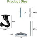 Ceiling Swag Hook Sets - Heavy Duty Hooks with Mounting Hardware for Hanging Plant, Ceiling or Extender Chains - Easy Install with Screws/Brackets