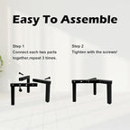4 Pcs Three Legs Adjustable Metal Plant Stand for 5"-10" Plant Pot – Indoor & Outdoor (Black, 4 Pack)