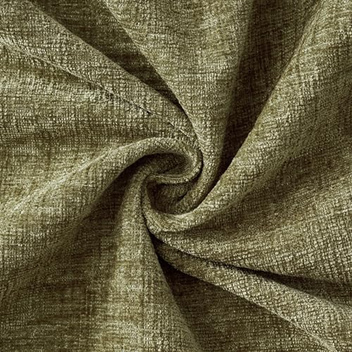 MIULEE Pack of 2 Couch Throw Pillow Covers 16x16 Inch Soft Olive Green Chenille Pillow Covers for Sofa Living Room Solid Dyed Pillow Cases - color: Olive Green, size: 16" x 16" (Pack of 2)