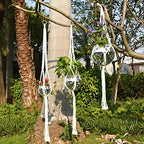 Disco Ball Planter, 8" Silver Disco Ball Planter, Disco Ball Plant Hanger with Hanging Rope, Hanging Chain, Hook, Circle and Extra Mirror Pieces - color: 1×8" Silver
