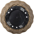 Rattan Kobo Indoor Outdoor Planter Basket with Plastic Pot Small 25-Gallon Soil Capacity