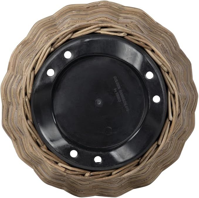 Kouboo Rattan Kobo Indoor Outdoor Planter Basket with Plastic Pot Large 65 Gallon Soil Capacity