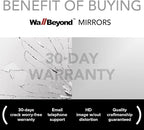 WallBeyond Asymmetrical Mirror, Irregular Wall Mirror, Wall Mirrors Decorative for Bedroom Living Room Entryway Hall, Wood Mirror for mid Century Modern Decor 30" H x 19" W