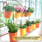 LaLaGreen Railing Planter - 10 Pack, 4 Inch Hanging Wall Herb Planters for Outdoor Plants Orange Metal Hanging Flower Pot Yellow Deck Planters Outdoor Rail Garden Balcony Porch Macetas Colgante Pared - size: 4 Inch (Orange/Yellow)