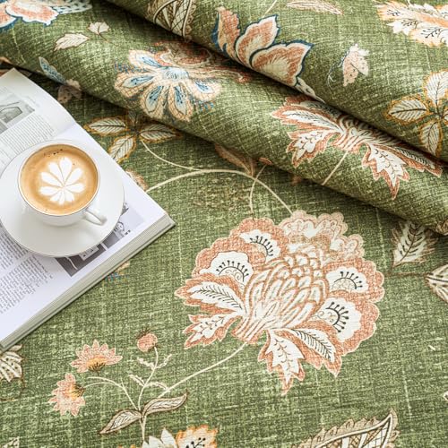jinchan Elora 2x3 Floral Rug for Entryway Washable Kitchen Rug Vintage Romance Design Small Mat Non Slip Indoor Doormat Lightweight Low-Profile Throw Carpet for Entrance Bathroom Laundry Room, Green - color: Bloom Green, size: 2' x 3' (Light Weight)
