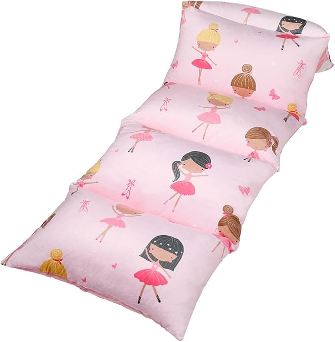 Butterfly Craze Floor Pillow Case - Lounger Support & Guest Bed Setup - Machine Washable Cover for Studio Apartment Essentials - Adjustable Floor Seating for Kids & Adults - Queen, Pink Ballerina