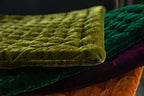 vctops Luxury Velvet Square Chair Pad Thin Soft and Comfy Chair Cushion Tufted Indoor Seat Cushion Pillow Tatami (Green,17"x17")