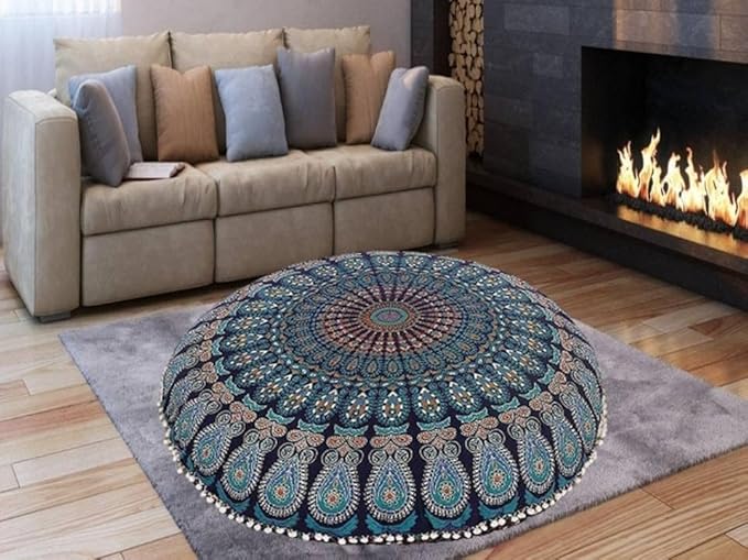 32 Inch Floor Pillow Cushion (Cover Only) Meditation Seating Throw Cushion Cases