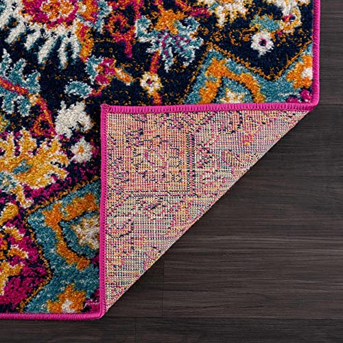 Hauteloom New Marlbora Living Room, Bedroom Area Rug - Traditional - Burgundy, Burnt Orange, Ivory - 5'3" x 7'3" - color: Burgundy, Burnt Orange, Ivory / New Marlboro, size: 5'3" x 7'3" (Rectangular)