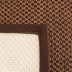 SAFAVIEH Natural Fiber Collection Runner Rug - 2'6" x 10', Chocolate, Sisal, Woven Design with Border (NF525D) - color: Chocolate, size: 2'6" x 10' (Runner)