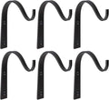 Mkono 6 Pack Iron Wall Hooks for Hanging Plant Lanterns, Plant Hanger Fence Metal Bracket for Bird Feeders, Wind Chimes, Mason Jar Sconces, Light Outdoor Indoor Rustic Home Decor, 3 Inch