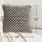 Boho Living 18x18 Black Throw Pillow Covers with Pillow Insert Included, Pack of 1 - color: Black, size: (1) 18" x 18" Pillow Cover With Insert