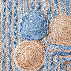 SAFAVIEH Cape Cod Collection Runner Rug - 2'3" x 10', Blue & Beige, Handmade Boho Braided Jute & Cotton, Ideal for High Traffic Areas in Living Room, Bedroom (CAP201C) - color: Blue/Beige, size: 2'3" x 10' (Runner)