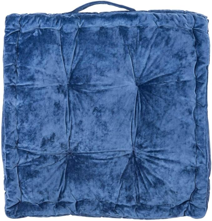 Safavieh Belia Glam 18-inch Periwinkle Velvet Square Floor Pillow