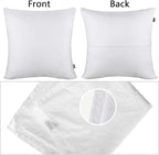 Thmyo 4-Pack 100% Cotton Comfortable Solid Decorative Throw Pillow Case, Square Cushion Cover Pillowcase Sublimation Blank Pillow Covers Valentines Day DIY Throw Pillowcase(22x22inch/55x55cm,White)