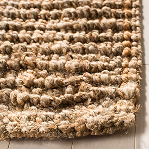 SAFAVIEH Natural Fiber Collection Runner Rug - 2'6" x 8', Natural Brown, Handmade Jute, Farmhouse Style, Chunky Textured Thick Pile (NF447A) - color: Natural, size: 2'6" x 8' (Runner)