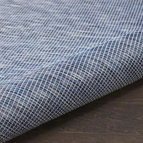 Nourison Home Positano Navy Blue 2'2" x 12' Area Rug - Easy Clean, Non Shedding, Bed Room, Living Room, Dining Room, Kitchen (12' Runner) - color: Navy Blue, size: 2'2" x 12' (Runner)