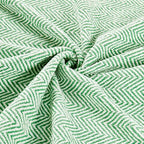 Herringbone Knitted Two Tone Throw Blankets with Braided Tassel Fringe, Boho Farmhouse Lightweight Turkish Throw Blanket for Couch Bed Sofa, Picnic, Yoga, Outdoor Blanket, 50 x 60 Inch, Green - color: Green