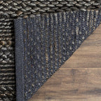 SAFAVIEH Natural Fiber Collection Runner Rug - 2'3" x 8', Charcoal, Handmade Jute, Braided Woven Design, Ideal for Living Room, Bedroom (NF212C) - color: Charcoal, size: 2'3" x 8' (Runner)