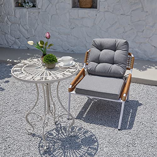 JMGBird Seat/Back Outdoor Chair Cushion Tufted Pillow, Deep Seat Cushion Set 22"x22", Outdoor Cushion for Patio Furniture - color: Grey, size: 22"×22"