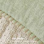MIULEE Pack of 2 Couch Throw Pillow Covers 12x20 Inch Light Green Farmhouse Decorative Pillow Covers with Stitched Edge Soft Chenille Solid Dyed Spring Pillow Covers for Sofa Bed Living Room